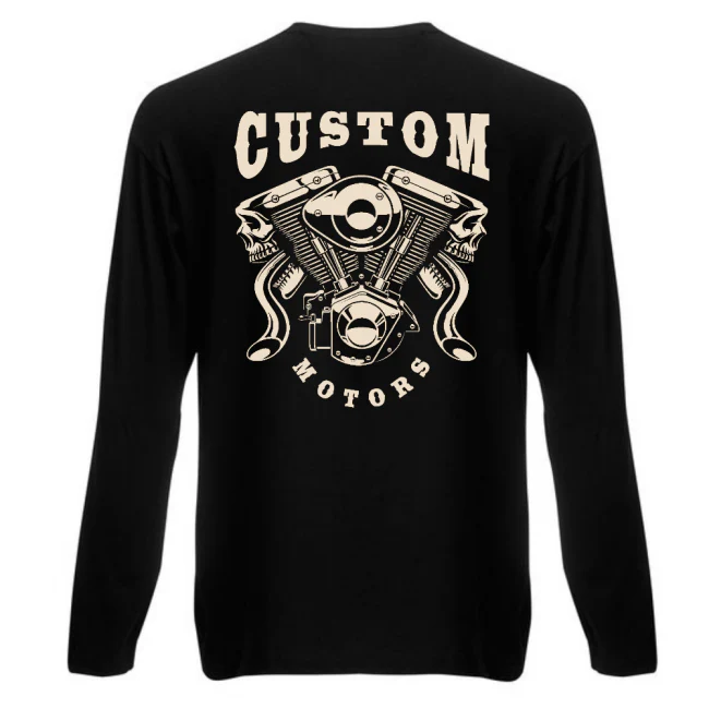 VAUHTI Pitkähihainen Paita - custom skull (00 3082) - Image 2