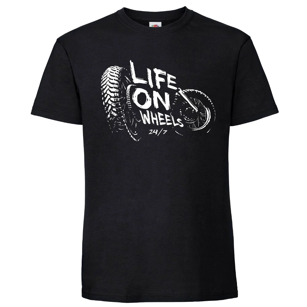 VAUHTI T-PAITA MUSTA - LIFE ON WHEELS 24/7 (00 63)
