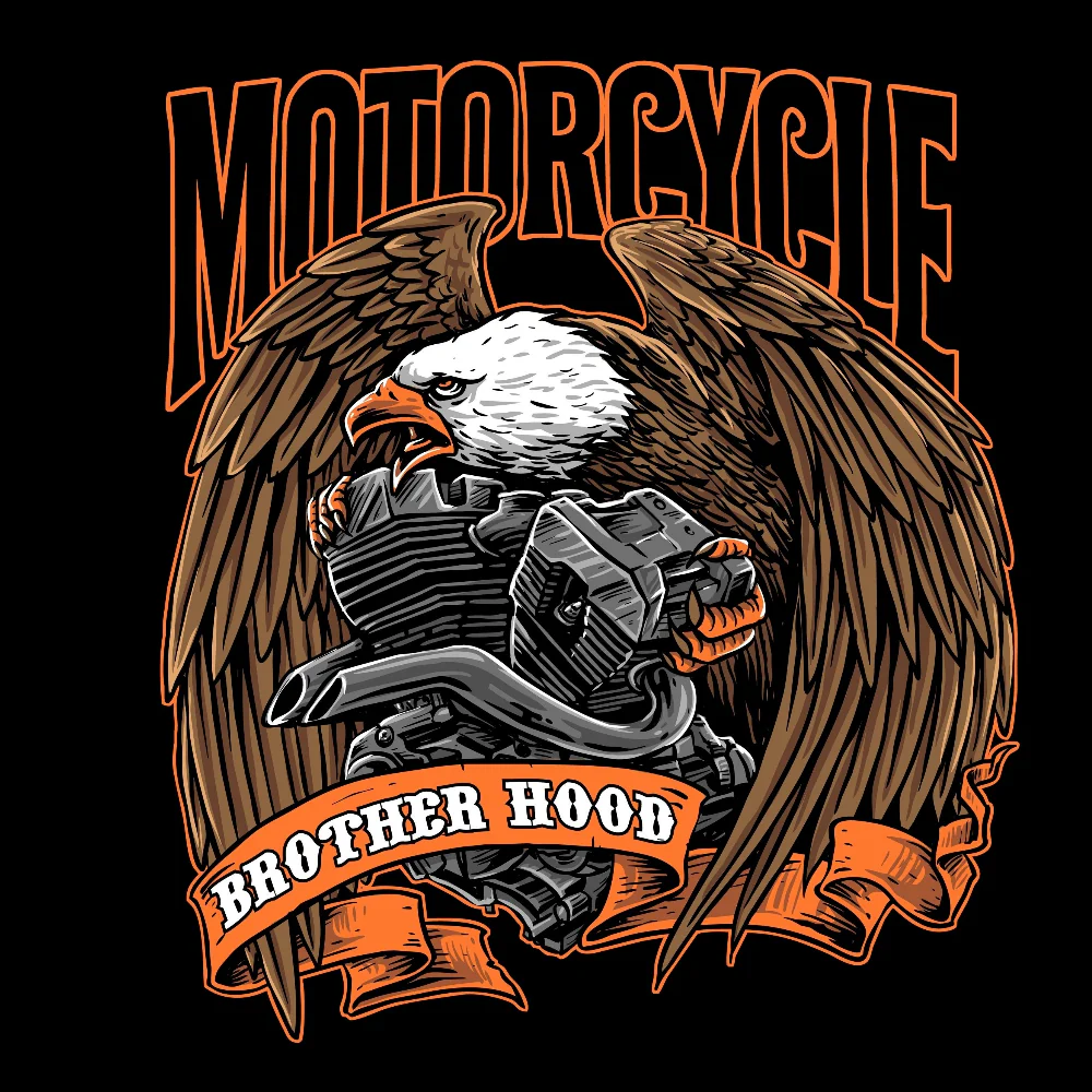VAUHTI T-PAITA MUSTA - MOTORCYCLE BROTHER HOOD (00 01) - Image 2