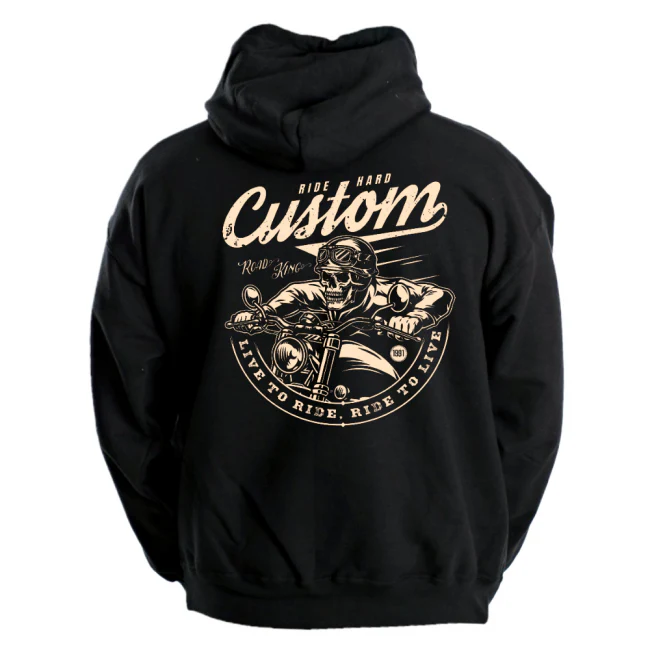 VETOKETJUHUPPARI MUSTA CUSTOM - RIDE HARD (2501) - Image 2