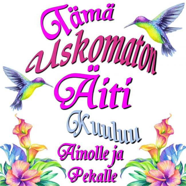 YÖPAITA VALK - USKOMATON ÄITI OMALLA NIMELLÄ - Image 2